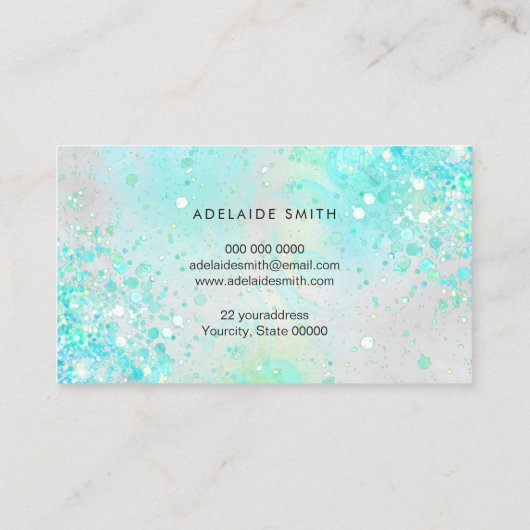 grüner Aquabobutterfisch, simulierter, grobkörnige Visitenkarte (Rückseite)