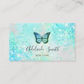 grüner Aquabobutterfisch, simulierter, grobkörnige Visitenkarte (Vorderseite)