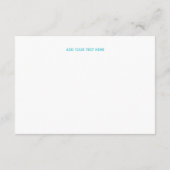 Grüner Aquamariner Blauer Baum Bat Mitzvah Empfang Begleitkarte (Rückseite)