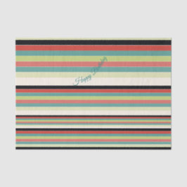 Grüner Aquamariner moderner Streifen Seidenpapier