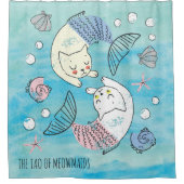 Grüner Aquarell Duschvorhang (Vorderseite)