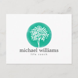 Grüner Aquarellbaum Postkarte