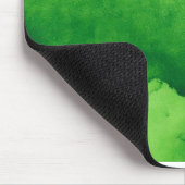 Grüner Aquarellhintergrund; handgemalt Mousepad (Ecke)