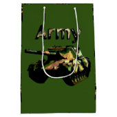 Grüner Armeepanzer, mittelgroße Geschenktüte (Rückseite)