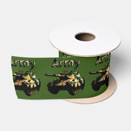 Grüner Armeepanzer, Satinband (Spule)