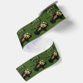 Grüner Armeepanzer, Satinband (Rückseite)