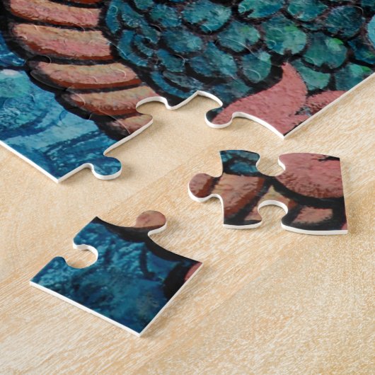 Grüner asiatischer Art-Drache Puzzle (Seite)