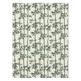 Grüner asiatischer Bambus und Blätter Tischdecke