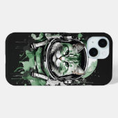Grüner Astronaut Katzen-Splash Case-Mate iPhone Hülle (Rückseite (Horizontal))