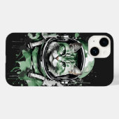 Grüner Astronautenkatze Case-Mate iPhone Hülle (Rückseite (Horizontal))