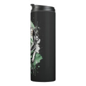 Grüner Astronautenkatze Thermosbecher (Nach rechts gedreht)