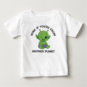 Grüner Außerirdischer Baby T-shirt