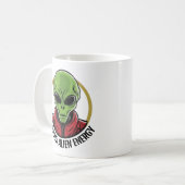 Grüner Außerirdischer Kaffeetasse (Vorderseite Links)