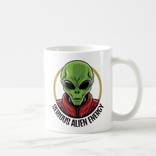 Grüner Außerirdischer Kaffeetasse (Rechts)