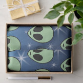 Grüner Außerirdischer Seidenpapier (Geschenk)