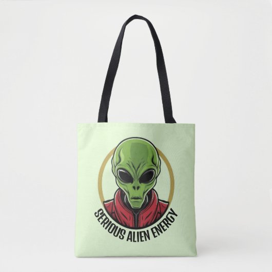 Grüner Außerirdischer Tasche (Vorderseite)