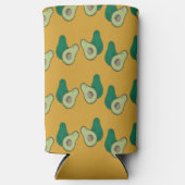 Grüner Avocado auf braun Selters Dosenkühler (Vorderseite)