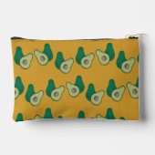 Grüner Avocado auf braun Zubehörtasche (Rückseite)