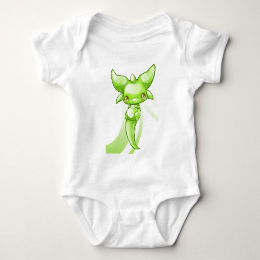 Grüner Baby-Drache Baby Strampler (Vorderseite)