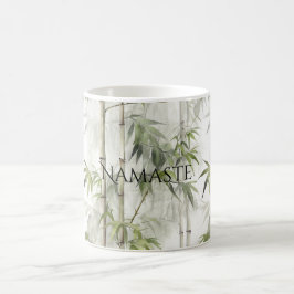 Grüner Bambus Achtsamkeits-Yoga Kaffeetasse