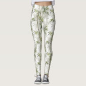Grüner Bambus Achtsamkeits-Yoga Leggings (Vorderseite)