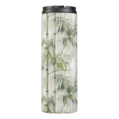 Grüner Bambus Achtsamkeits-Yoga Thermosbecher (Rückseite)