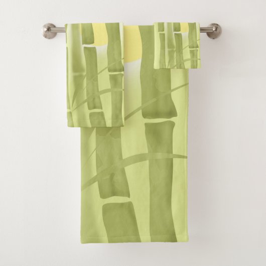 Grüner Bambus Badhandtuch Set (Insitu)