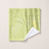 Grüner Bambus Badhandtuch Set (Waschlappen)