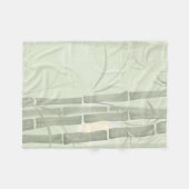 Grüner Bambus Fleecedecke (Vorderseite (Horizontal))