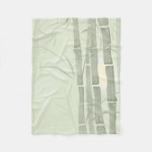 Grüner Bambus Fleecedecke (Vorderseite)