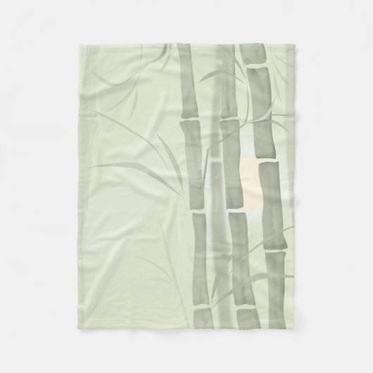 Grüner Bambus Fleecedecke (Vorderseite)