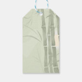 Grüner Bambus Geschenkanhänger (Rückseite)