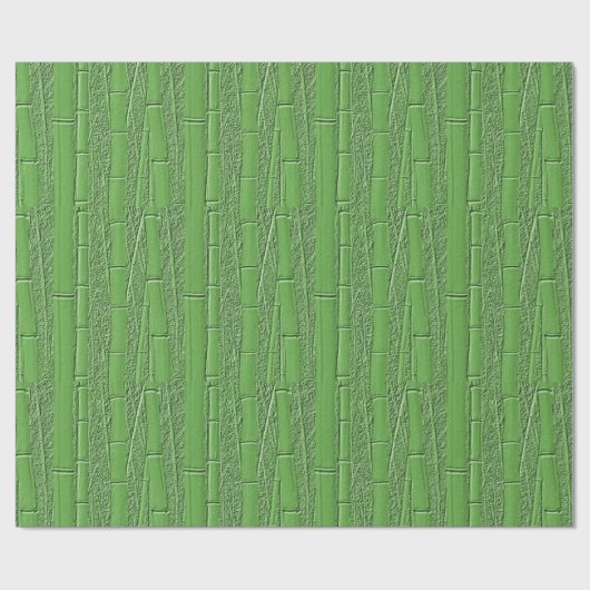 Grüner Bambus Geschenkpapier (Flach)
