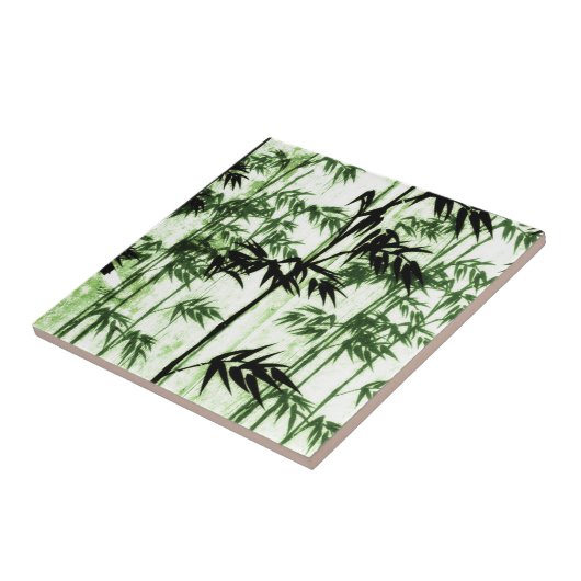 grüner Bambus - Green Bambus Fliese (Seite)