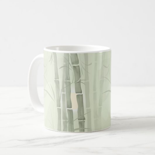 Grüner Bambus Kaffeetasse (Vorderseite Links)