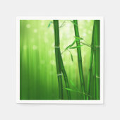 Grüner Bambus mit blassfarbenen Bokeh-Lichtern hin Serviette (Vorderseite)