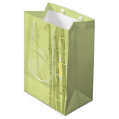 Grüner Bambus Mittlere Geschenktüte (Vorderseite Schrägansicht)