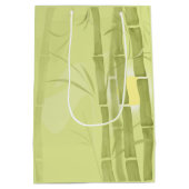 Grüner Bambus Mittlere Geschenktüte (Rückseite)