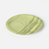 Grüner Bambus Pappteller (Schrägansicht)