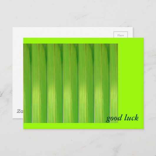 Grüner Bambus Postkarte (Vorne/Hinten)