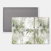 Grüner Bambus Serenität Magnet (Vorderseite/Rückseite)