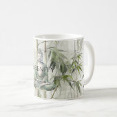 Grüner Bambus Serenity Buddha Kaffeetasse (VorderseiteRechts)
