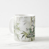 Grüner Bambus Serenity Buddha Kaffeetasse (Vorderseite Links)
