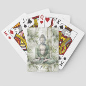 Grüner Bambus Serenity Buddha Spielkarten (Rückseite)