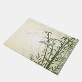 Grüner Bambusgrunge Fußmatte (Schrägansicht)