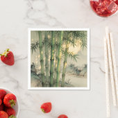 Grüner Bambuswald Chinesische Tinte Serviette (Beispiel)