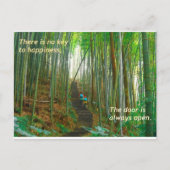 Grüner Bambuswald Postkarte (Vorderseite)