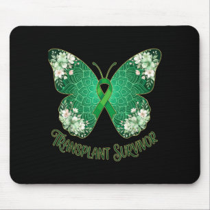Grüner Band Schmetterling Mandala Transplantat Übe Mousepad
