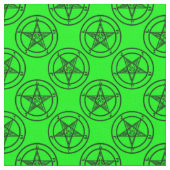 Grüner Baphomet-Pentagramm Stoff (Nahaufnahme)