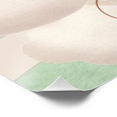 Grüner Bärenballon Kinderbücher und Geschenkposter Poster (Ecke)